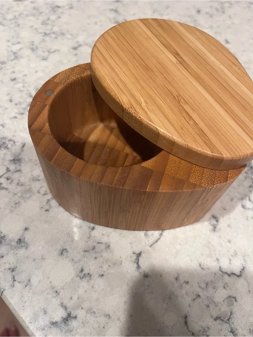Crate&Barrel Salt Cellar - Natural Brown